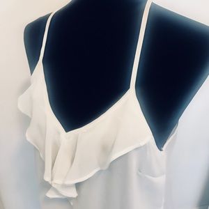 Dizzy Lizzy’s Sheer Ivory Racerback Tank